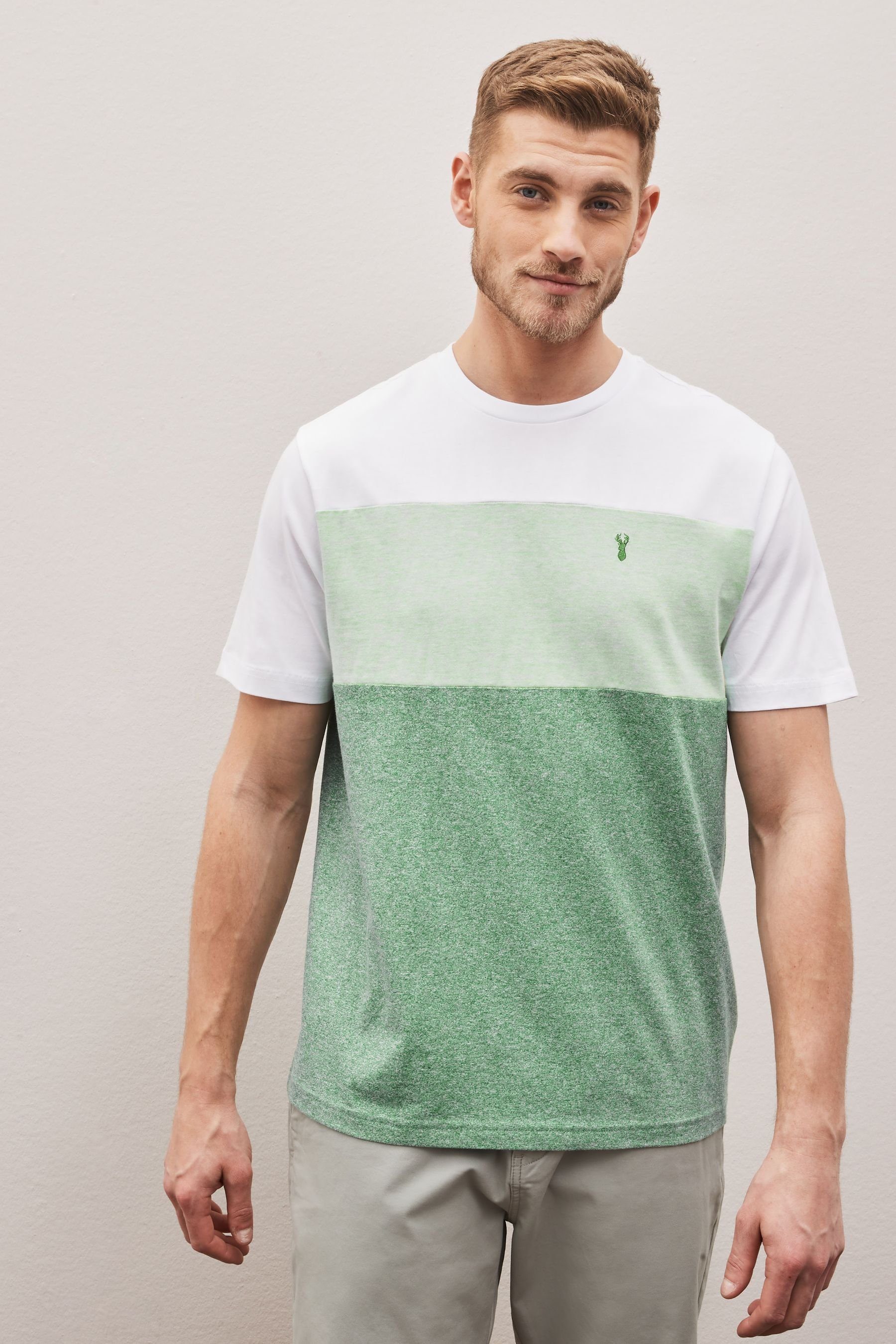 Next T-Shirt T-Shirt in Blockfarben (1-tlg) Green