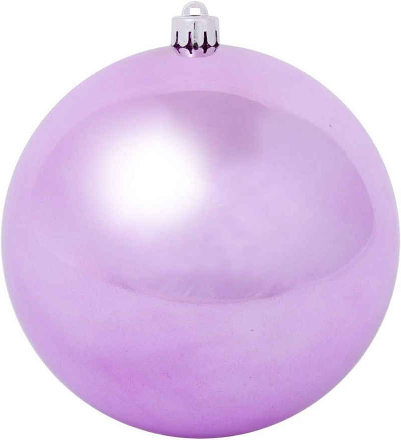 B&S Weihnachtsbaumkugel Weihnachtskugel Kunststoff Ø 25 cm pink für Innen & Außen