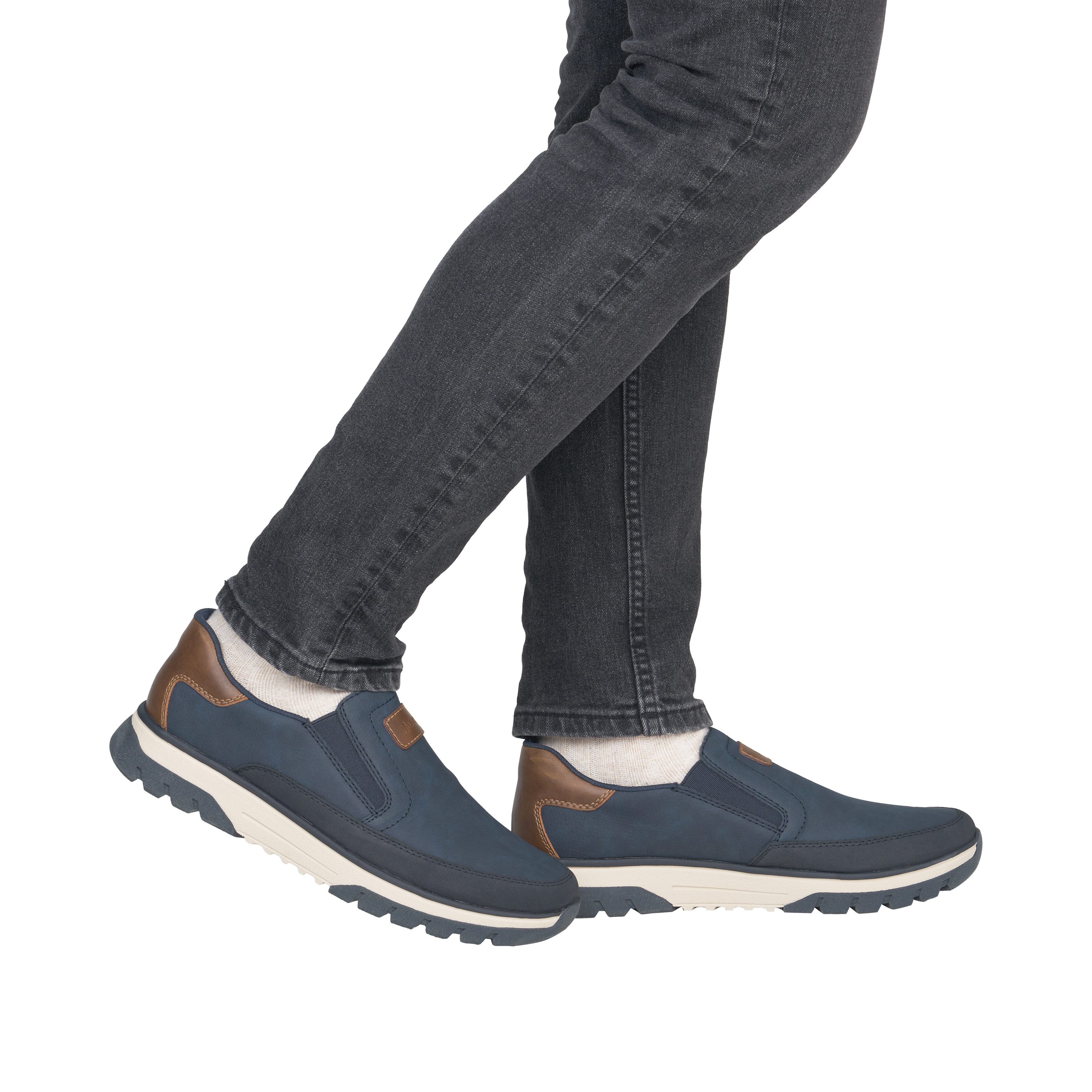 Rieker Slip-On Sneaker Slipper, Schlupfschuh, Halbschuh mit weicher MemoSoft-Innensohle