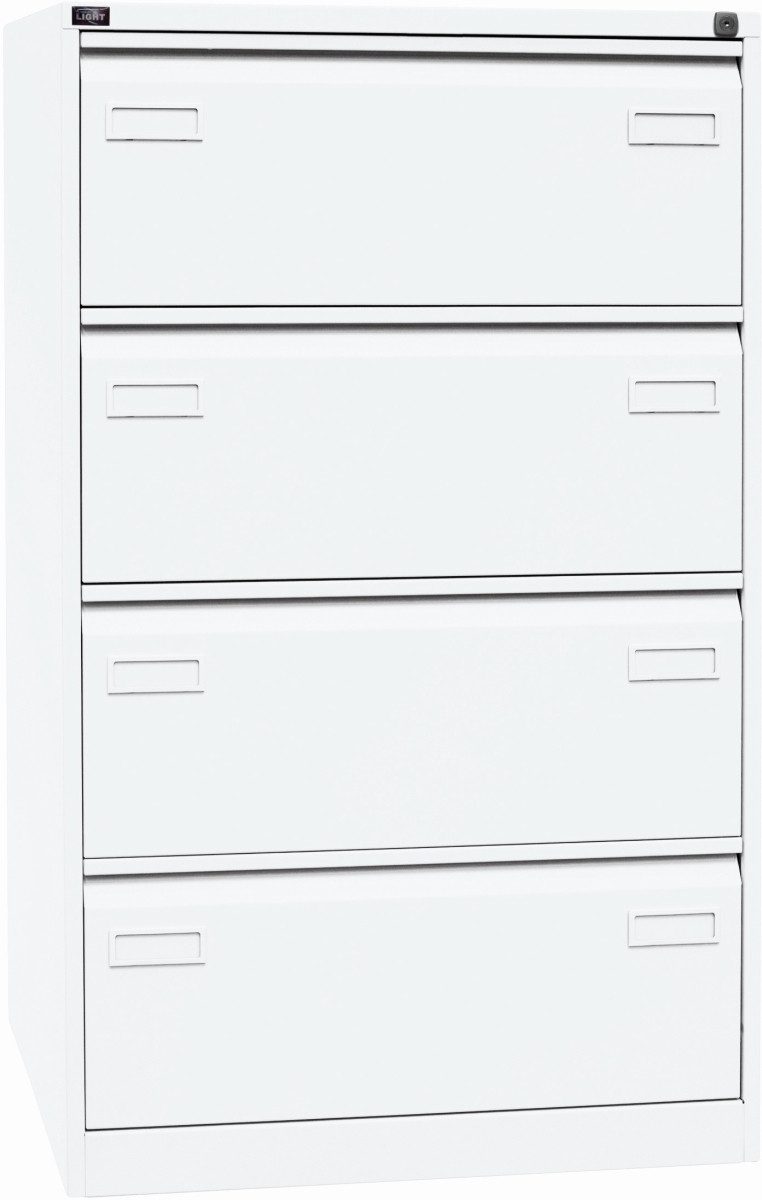 Bisley Hängeregisterschrank Hängeregistraturschrank Light 4 Schübe 2-bahnig verkehrsweiß