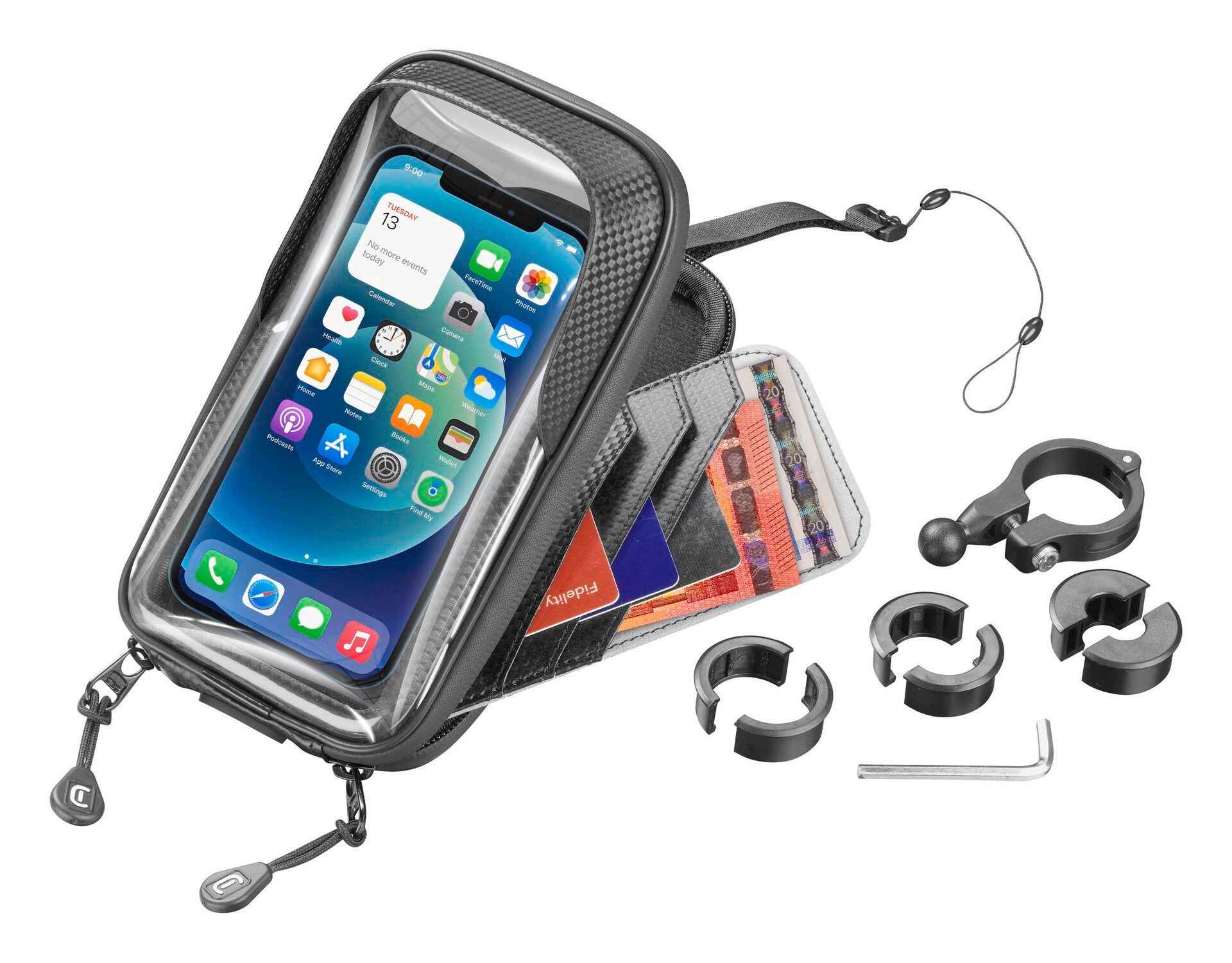 Cellularline Handy-Halterung Wasserfester Handy Halter für Motorad, Fahrrad