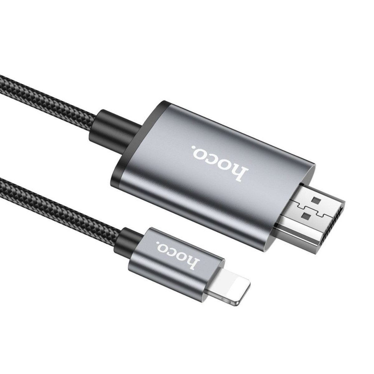 hoco. UA27 HDMI-Kabel, HDMI, kompatibel mit iPhone Anschluss, (200 cm), Full HD 1080p Videoübertragung auf HDMI Displays