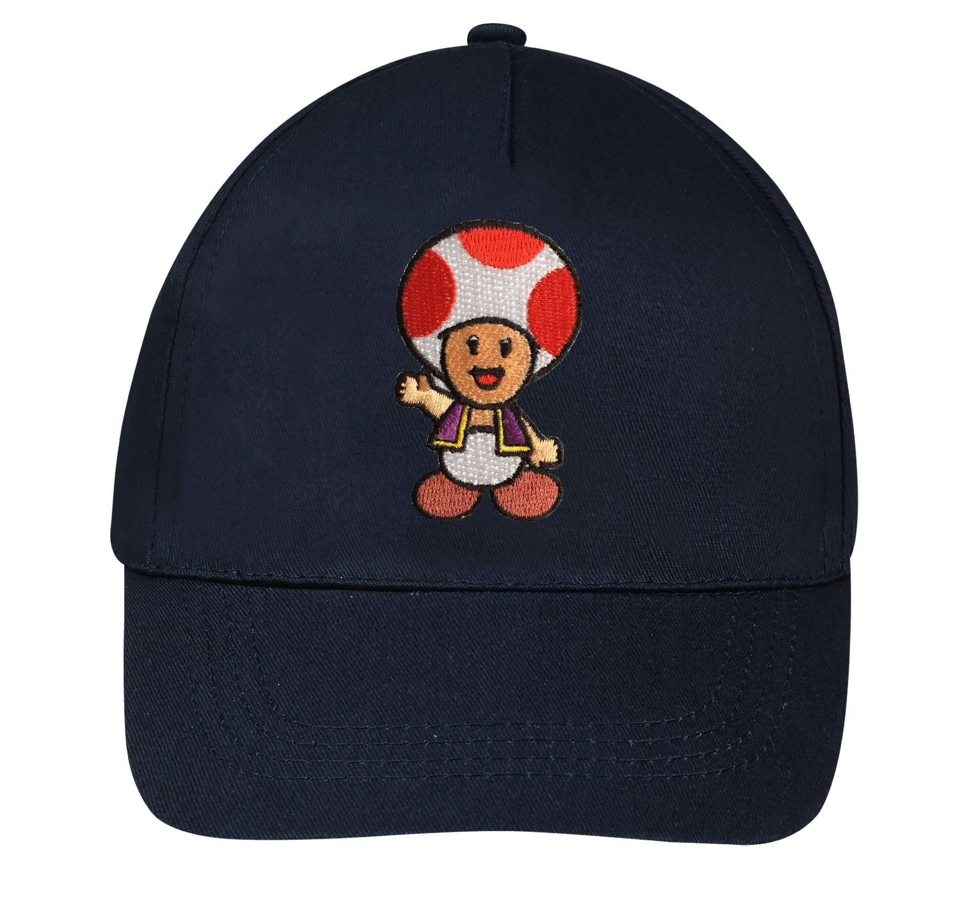 [Super beliebte Artikelnummer! ] Youth Designz Baseball Cap modischer Stickerei Cap Logo Toad Kinder mit Navyblau