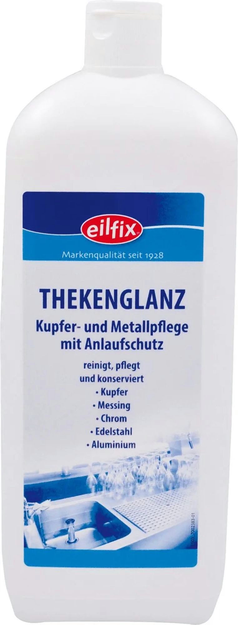 ich-zapfe Thekenglanz Kupferpflege - 1L, Flasche Edelstahlreiniger