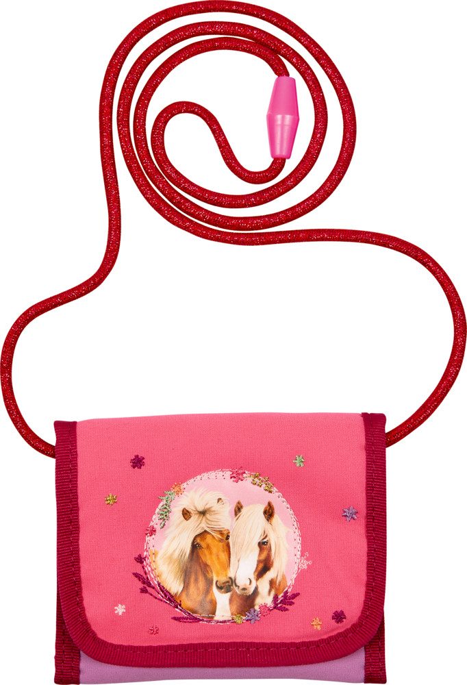 COPPENRATH DIE SPIEGELBURG Brustbeutel Brustbeutel - Pferdefreunde, pink (Set, 1-tlg., 1), Abnehmbare Kordel – auch als klassisches Portemonnaie verwendbar
