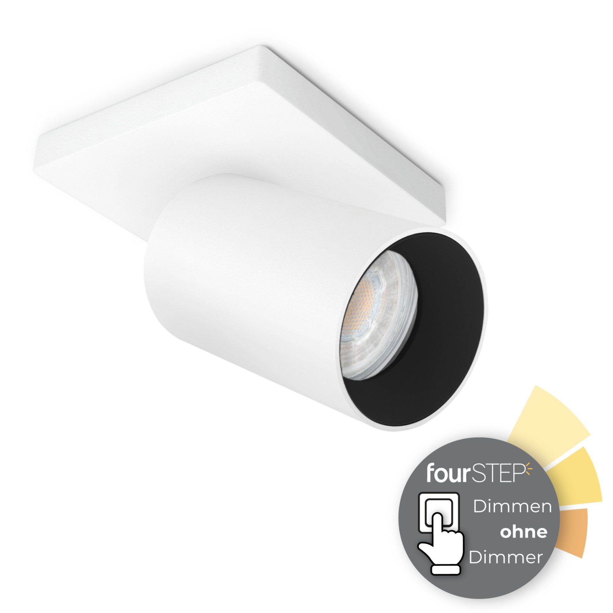 LED Warmweiß SSC-LUXon Wandspot Aufbauleuchte mit dreh- Deckenleuchte schwenkbar fourSTEP, 1 & ALVO GU10