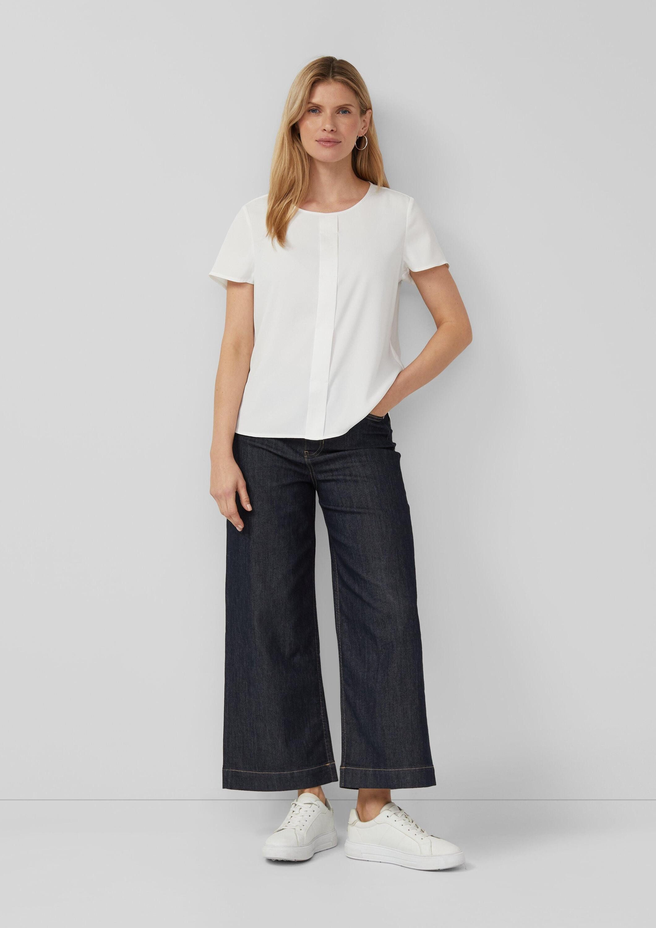 s.Oliver Kurzarmbluse Bluse Lockeres Blusenshirt