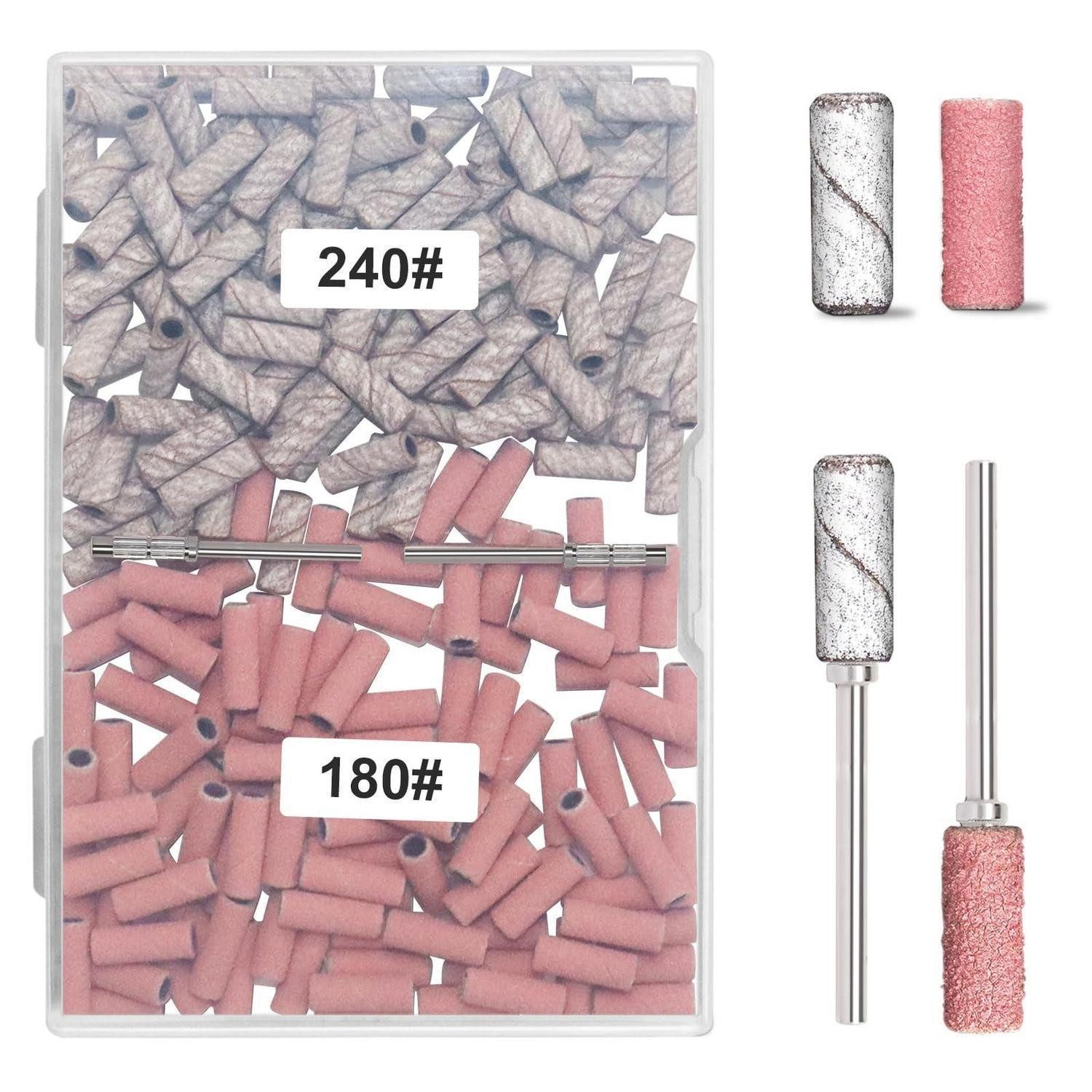 LuxusKollektion Schleifband Nagelfeilen Schleifbänder 180/240 Pink/Weiss, (300 St)