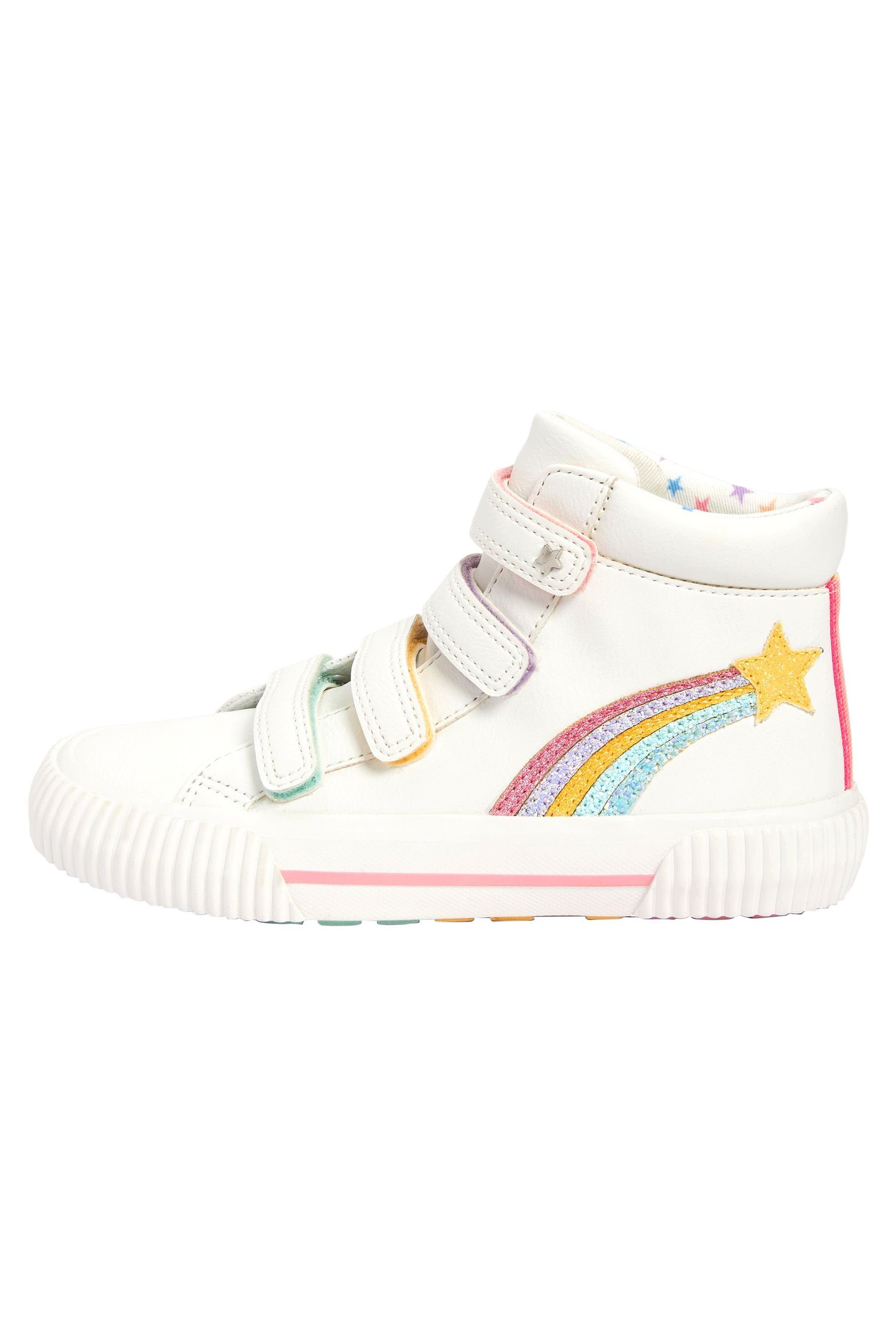 Next Hoher Sneaker White mit Sneaker (1-tlg) Detail Klettverschluss Rainbow