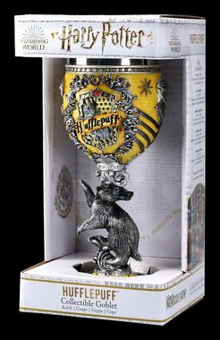 Figuren Shop GmbH Becher Harry Potter Kelch - Hufflepuff - Film Merchandise Becher, Kunststein (Polyresin), Edelstahl