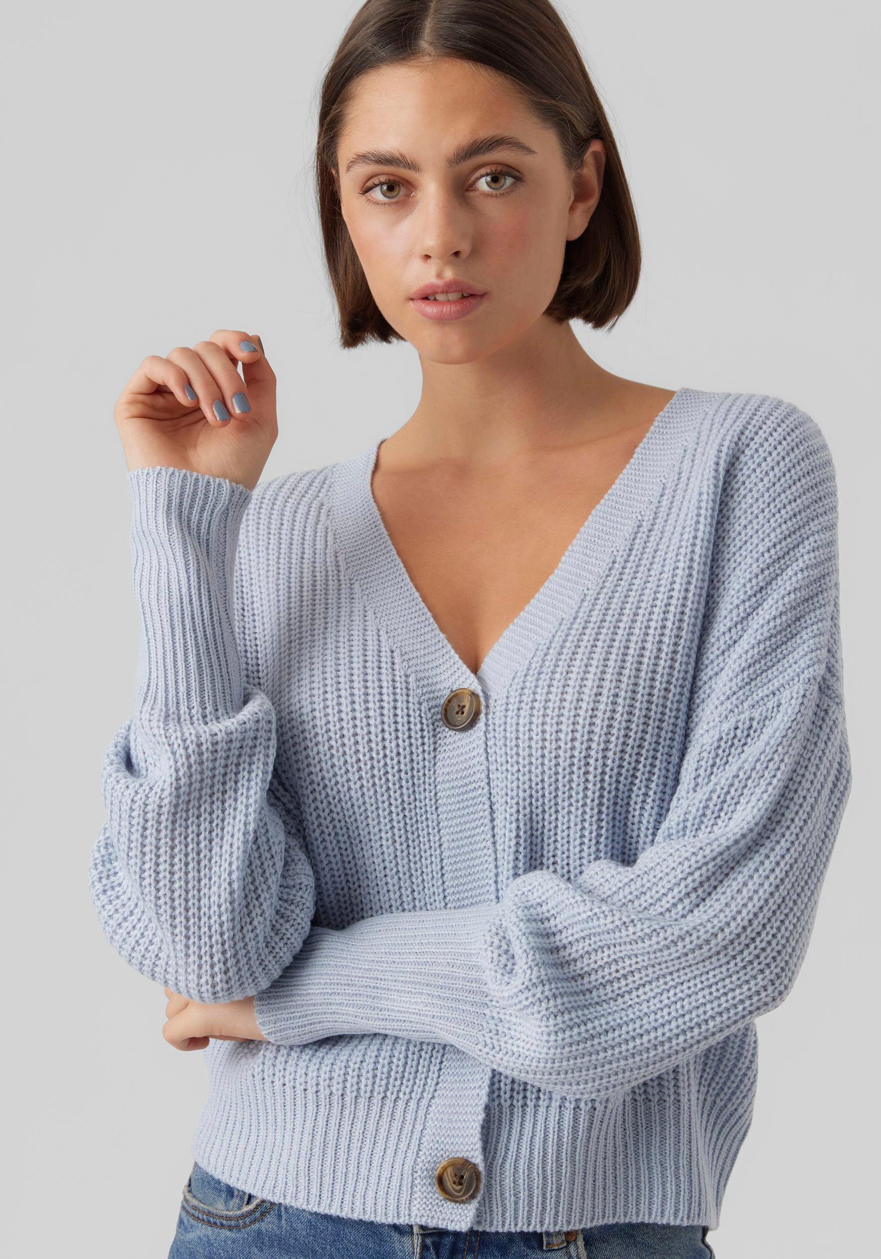 Vero Moda Cardigan VMLEA V-NECK CARDIGAN NOOS Skyway LS CUFF