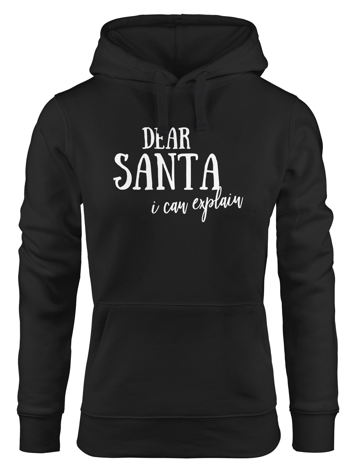 Hoodie Kapuzen-Pullover Damen Spruch Dear Santa I can explain Sweater