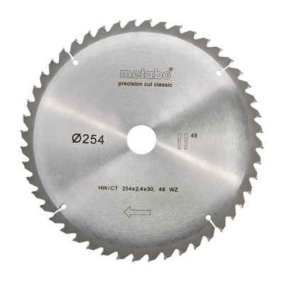 metabo Kreissägeblatt, "precision cut wood - classic", 254 x 30 mm, Zähnezahl 48