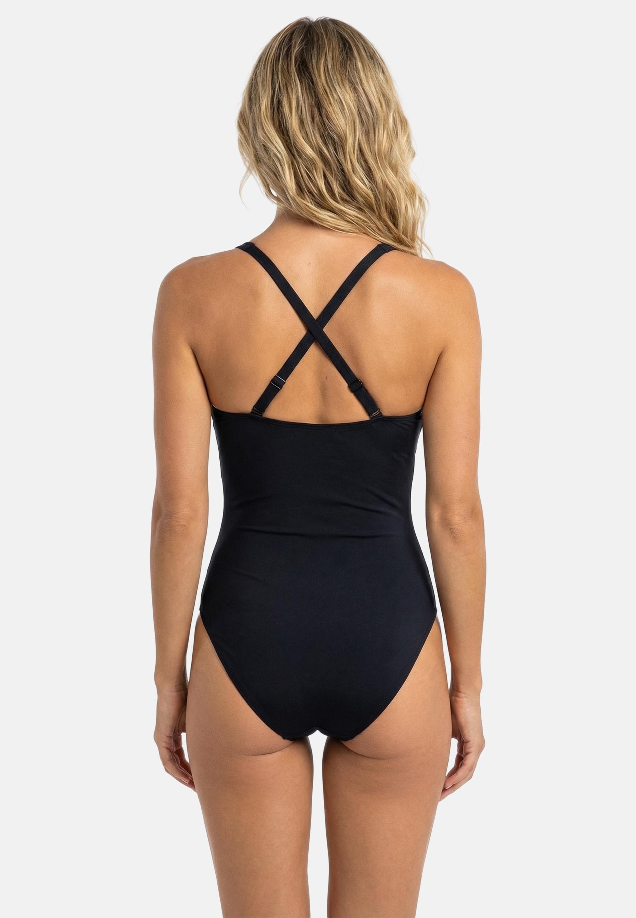 Sunflair Badeanzug Basic (1-St) Badeanzug - Schnelltrocknend - Farbenfrohes Design, Gerader Ausschnitt