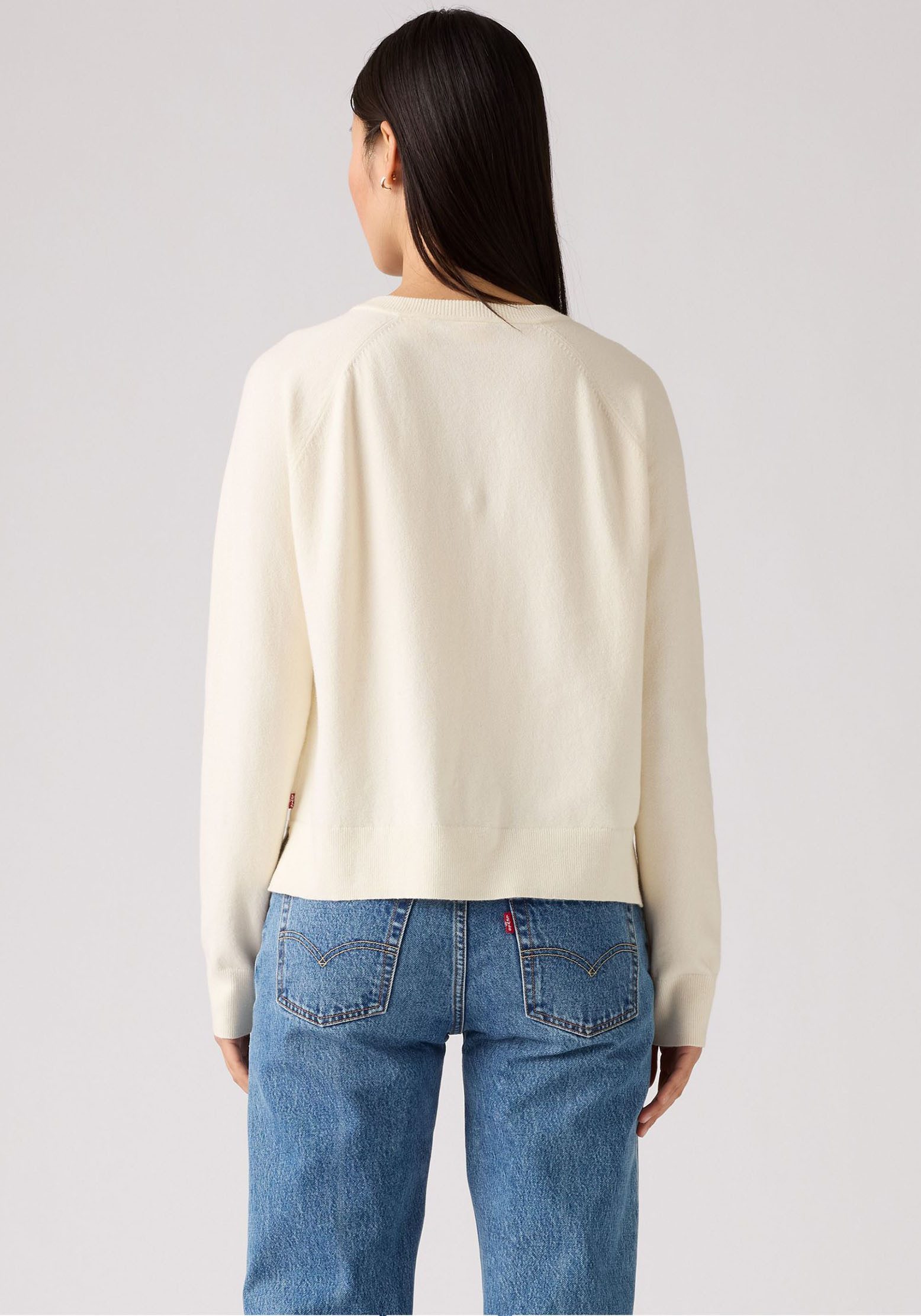 Levi's® V-Ausschnitt-Pullover SUPER SOFT VNECK PULLOVER im Bund beidseitig mit kurzem Schlitz