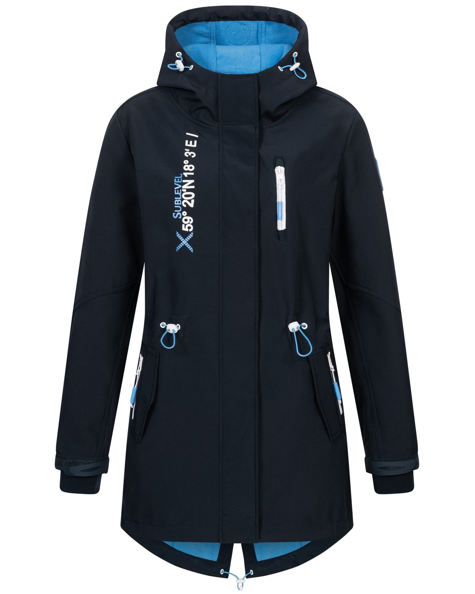 SUBLEVEL Softshelljacke Damen Frühlings Jacke Softshell Outdoor Regen Übergangs Jacke Herbst