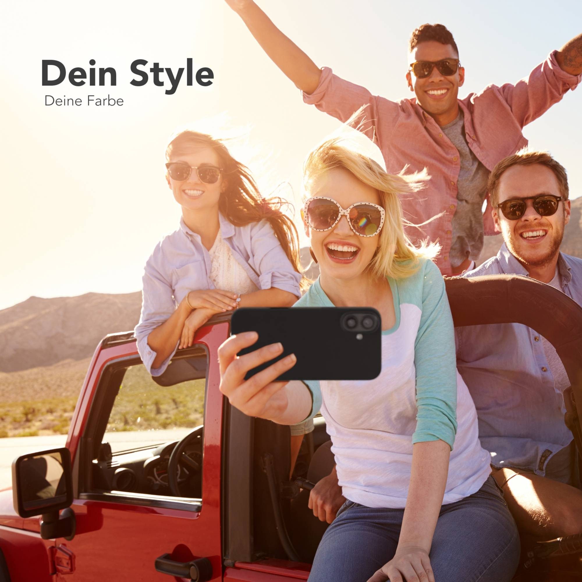 EAZY CASE Handyhülle für Apple iPhone 16 Plus Premium Silikon 6,7 Zoll, Hülle mit Kameraschutz Bumper Silikonhülle stoßfest Slimcover Schwarz – Bild 2 von 5