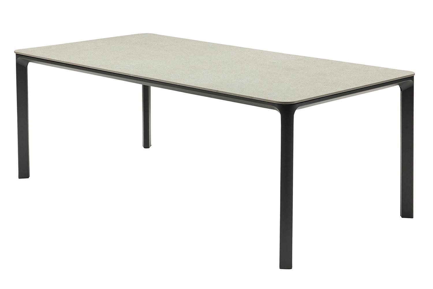 Outdoor Gartentisch STILO, Anthrazit, Grau, Aluminium, Sinterstein, B 160 x H 75 x T 90 cm