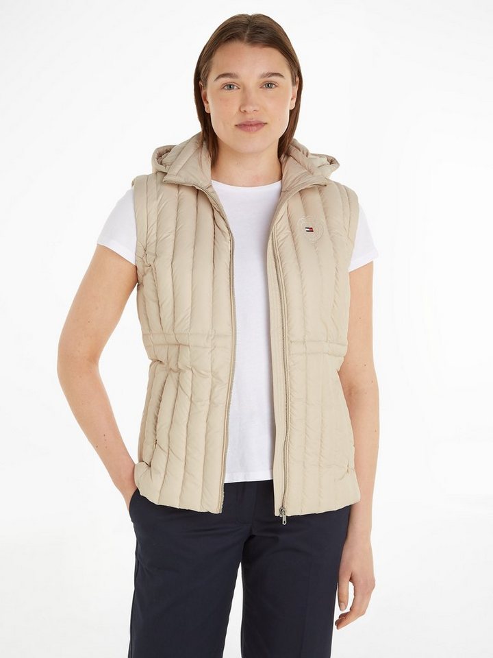 Tommy Hilfiger Daunenweste FEMININE LW DOWN VEST mit Logostickerei