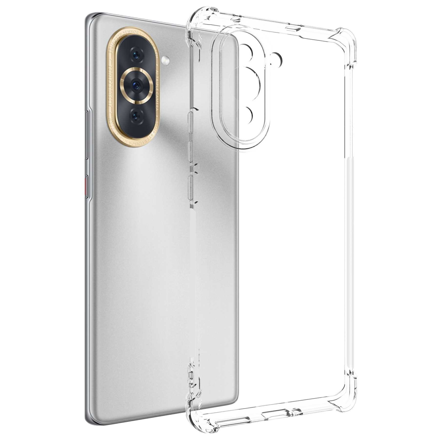 mtb more energy Smartphone-Hülle Clear Armor Case für Huawei nova 10 (NCO-AL00, 6.67), Transparente TPU Schutzhülle Case Backcover mit Anti-Shock Verstärkung