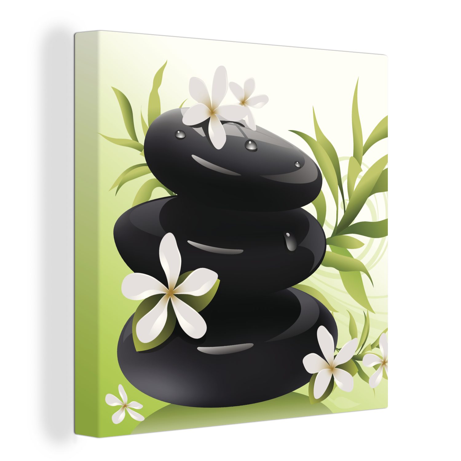 OneMillionCanvasses® Leinwandbild Gestapelte Zen-Steine, (1 St), Leinwand Bilder für Wohnzimmer Schlafzimmer