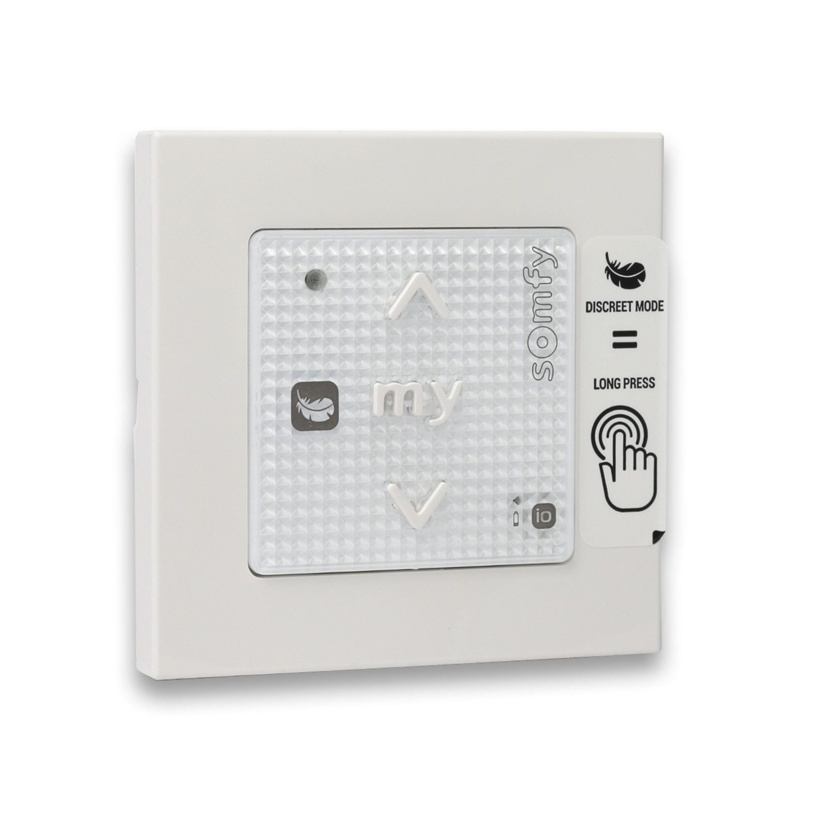 Somfy Rollladen-Funksteuerung Smoove Origin RS100 io mit Rahmen Pure Shine mit TaHoma® kompatibel