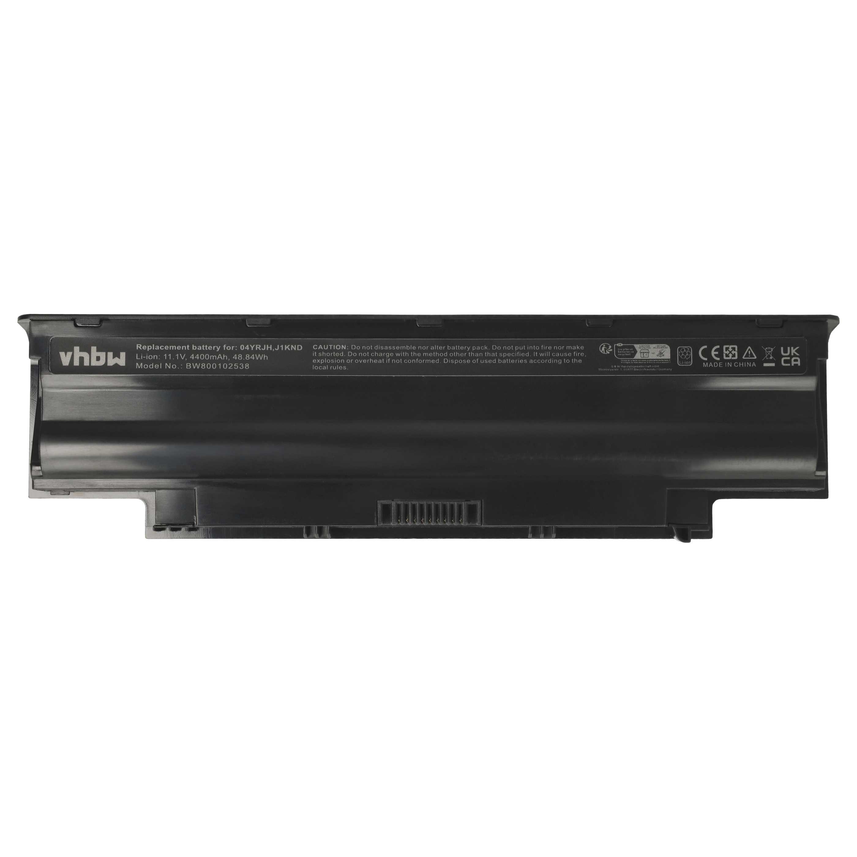 vhbw Akku passend für Dell Vostro 3750, 3450, 3550, 1450, 3555, 1540, 1440, Laptop-Akku Akku Li-Ion 4400 mAh (11,1 V, 1 St), Leistungsfähiger Austausch-Akku für Notebook, Wiederaufladbar, Jede