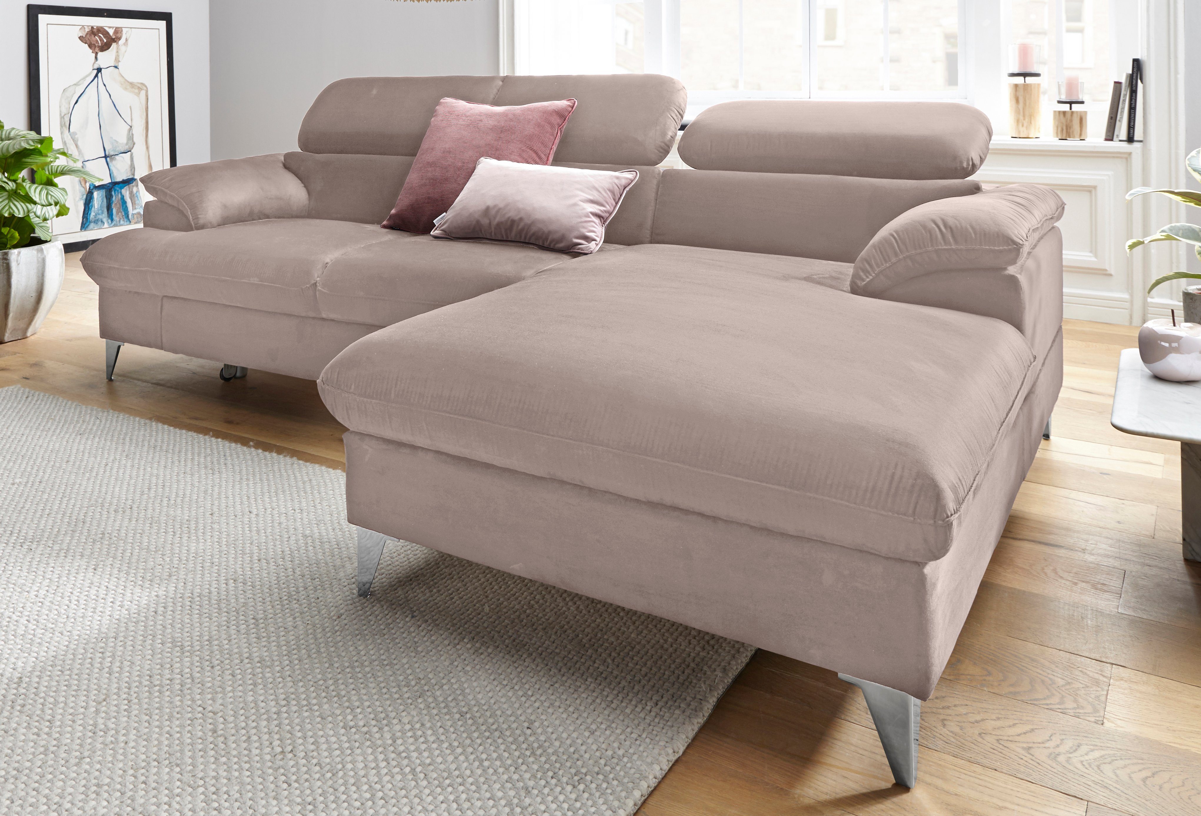 COTTA Ecksofa Caluso L-Form, mit Kopfteilverstellung, günstig online kaufen