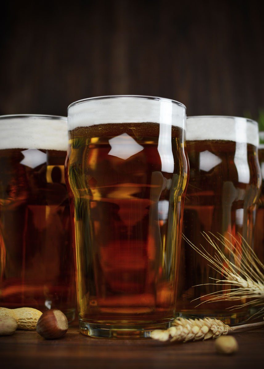 Sendez Bierglas 6 Pintgläser 0,5L Biergläser Pint Glas Trinkgläser Saftgläser, 6-tlg., Glas