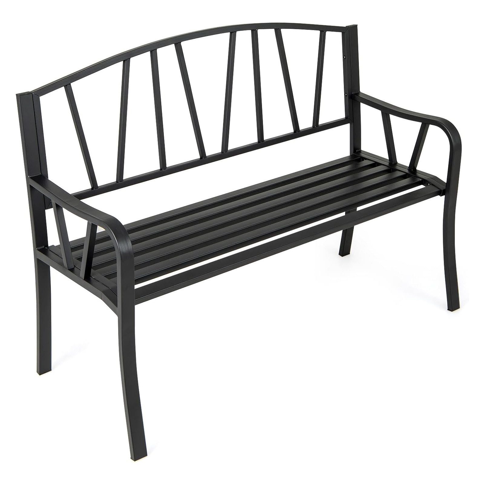 KOMFOTTEU Gartenbank Terrassenbank, 2-Sitzer Sitzbank bis 300 kg