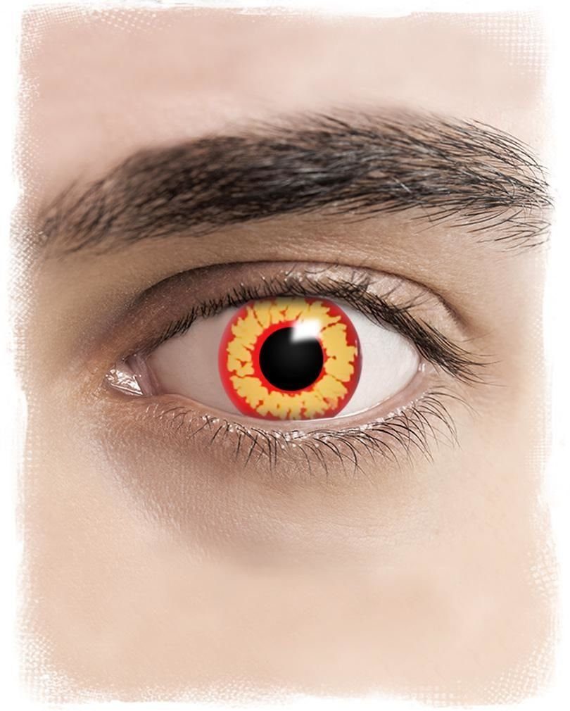 Horror-Shop Farblinsen Kontaktlinsen Gelb/Orange