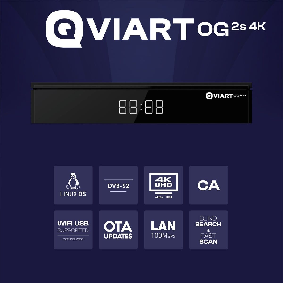 QVIART OG2S 4K UHD Linux DVB-S2 Sat IP Satellitenreceiver