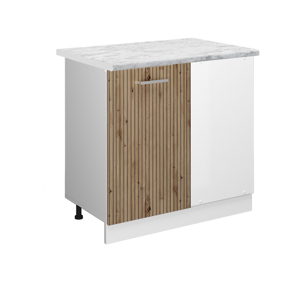 Vicco Eckunterschrank R-Line Küchen Eckschrank Artisan-Eiche/Weiß 86 cm AP günstig online kaufen