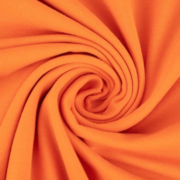 SCHÖNER LEBEN. Stoff Baumwolljersey Organic Bio Jersey einfarbig orange 1,5m Breite, allergikergeeignet