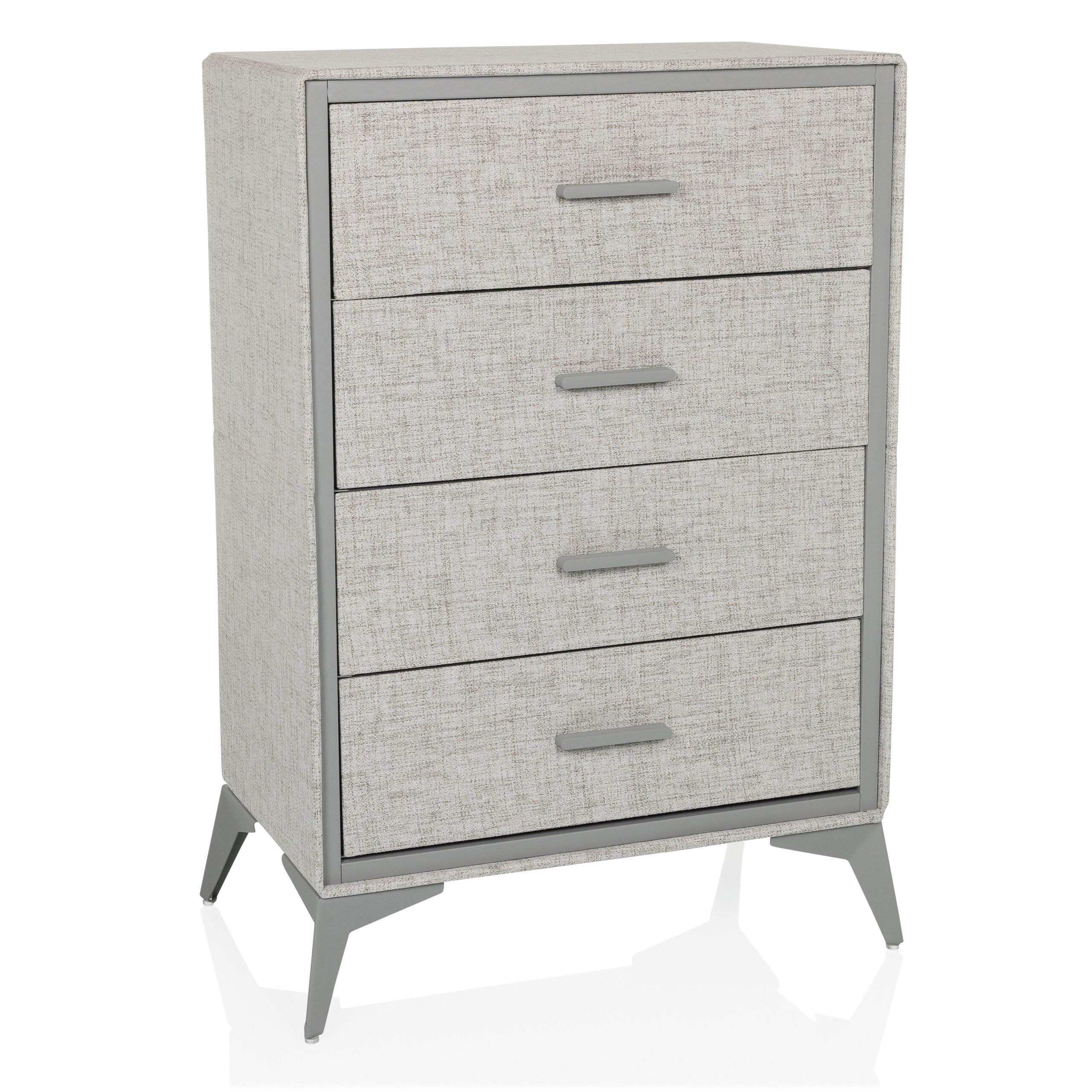 hjh LIVING Kommode SKUFFY Sideboard H/B/T: 90.0 x 60.0 x 35.5 cm, Highboard mit 4 Stoff-Schubladen, Metallgestell, Schubladenkommode