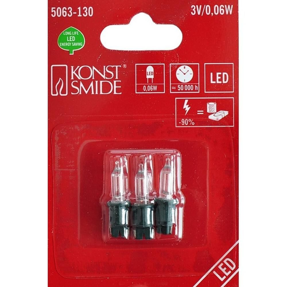 KONSTSMIDE Lichterkette 5063-130 LED Ersatzbirnen für Innen 10-100er warmweiß 3V 0,06W