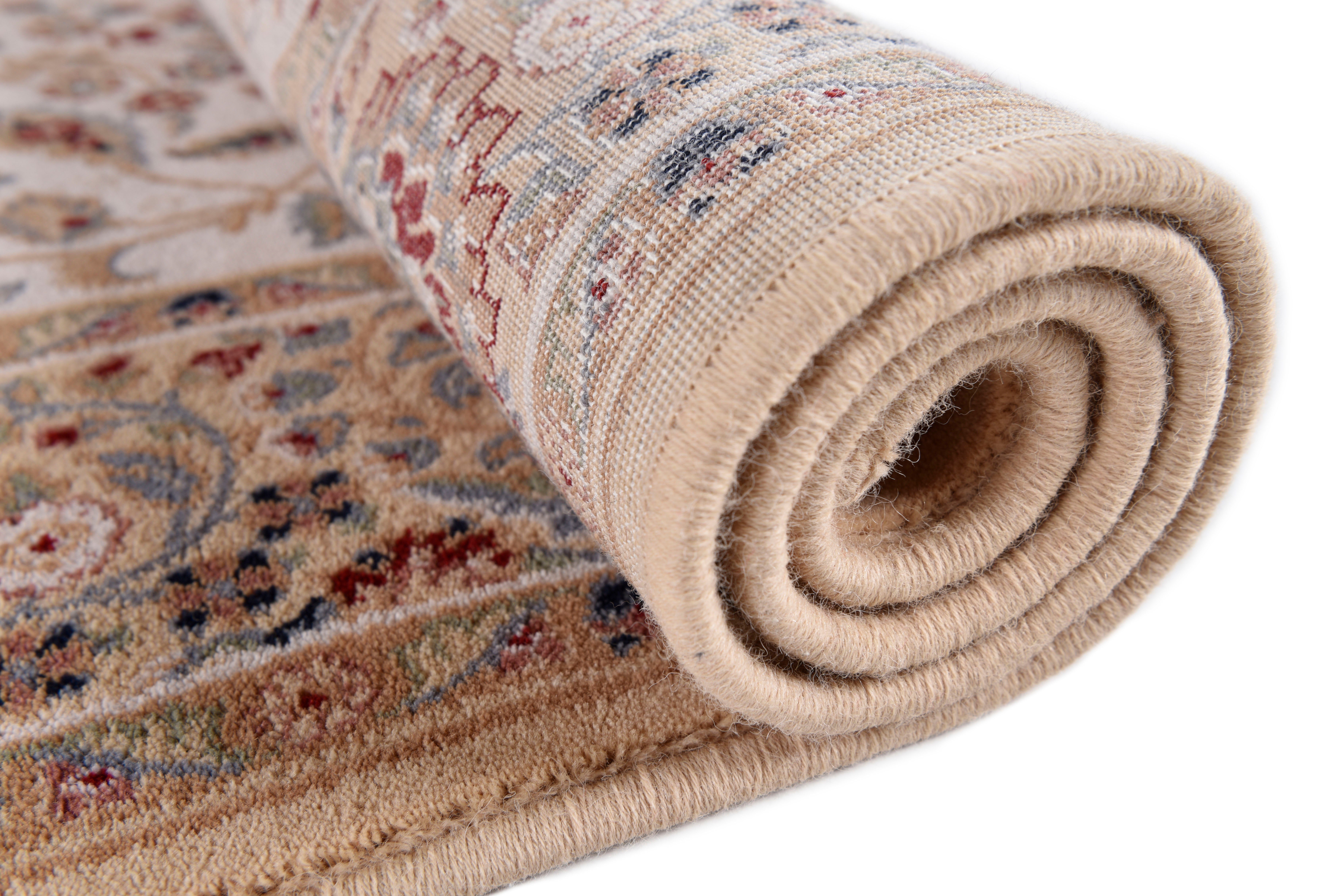OTTO home Wollteppich Oriental D1, rechteckig, Höhe: 10 mm, reine Wolle, Orient-Optik, Wohnzimmer