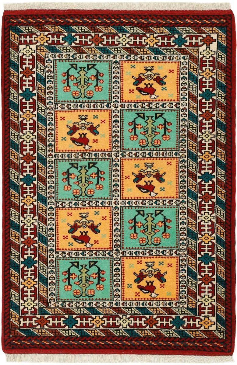Höhe: rechteckig, Handgeknüpfter Perserteppich, Orientteppich / Orientteppich Turkaman Nain mm Trading, 85x124 6