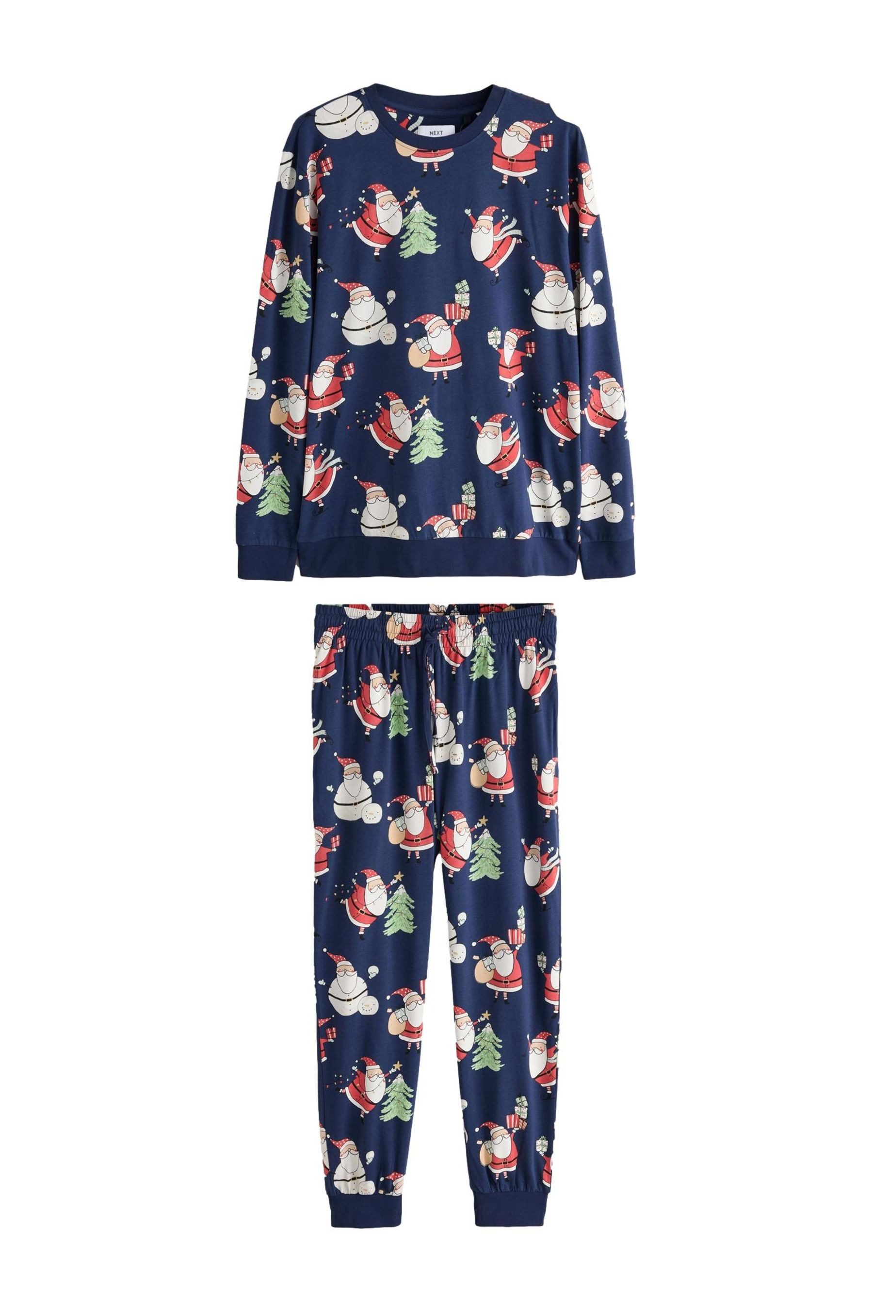 Pyjama Schlafanzug mit Santa-Print (Familienkollektion)