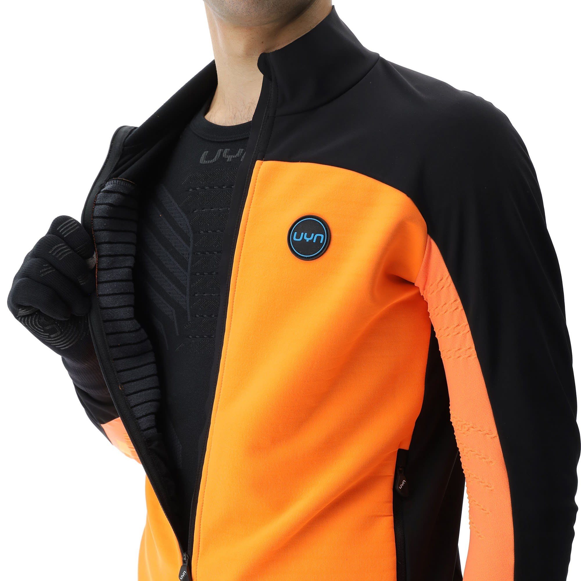 Fluo Orange Anorak Coreshell Country Turquoise - Black Jacket Herren M UYN Cross Skiing Uyn -