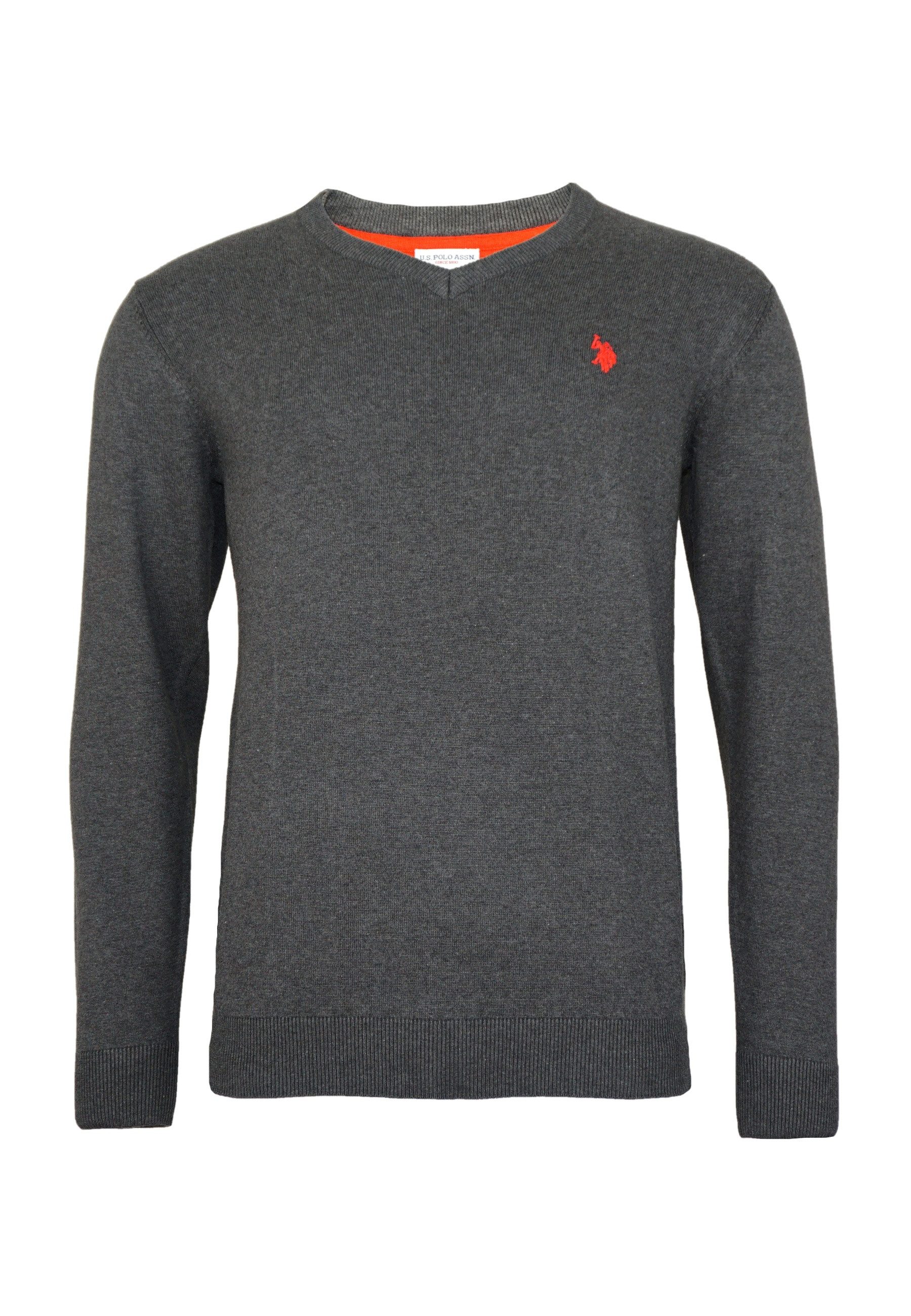 U.S. Polo Assn. Strickpullover Pullover V-Neck Feinstrick (1-tlg) günstig online kaufen