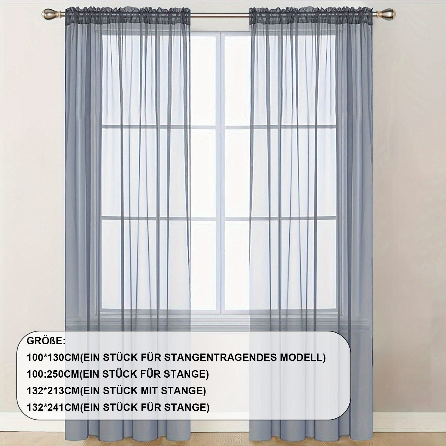 Refttenw Vorhang Halbverdunkelnde Transparente Atmungsaktive Tüllvorhänge, günstig online kaufen