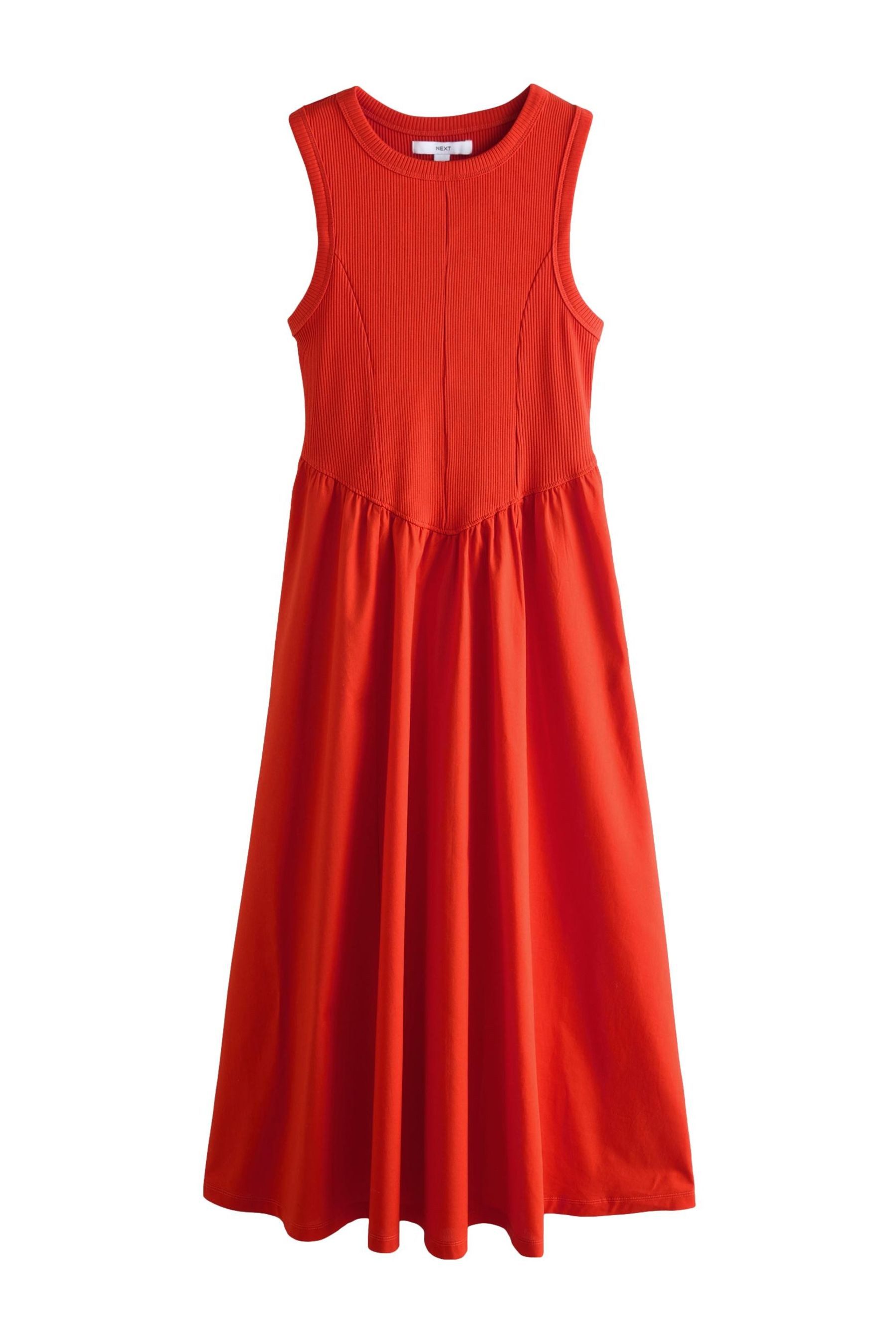 Next Midikleid Ärmelloses Midi-Rippenstrickkleid mit Racerback günstig online kaufen