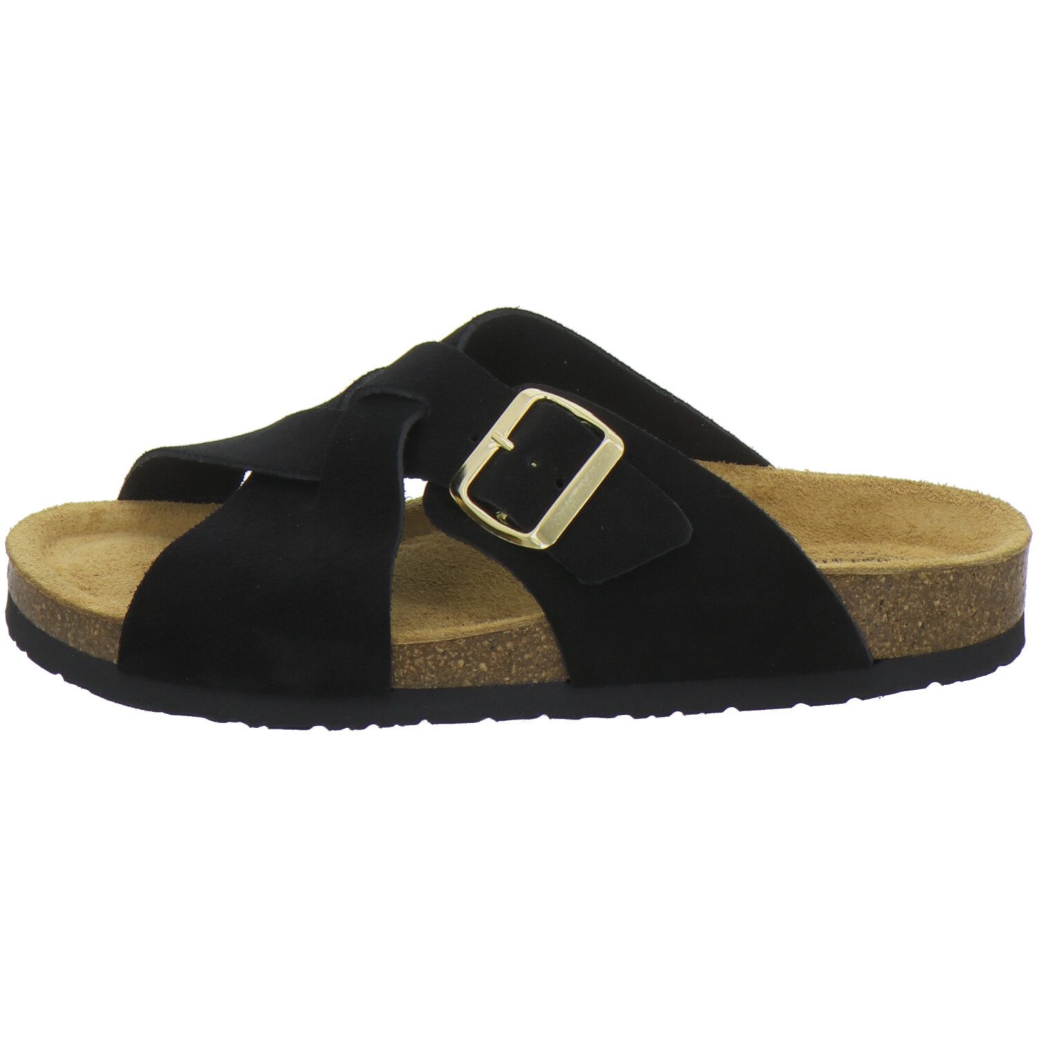 AFS-Schuhe 214197 modische Pantolette für Damen mit Fußbett, bequeme Sandalen aus Leder