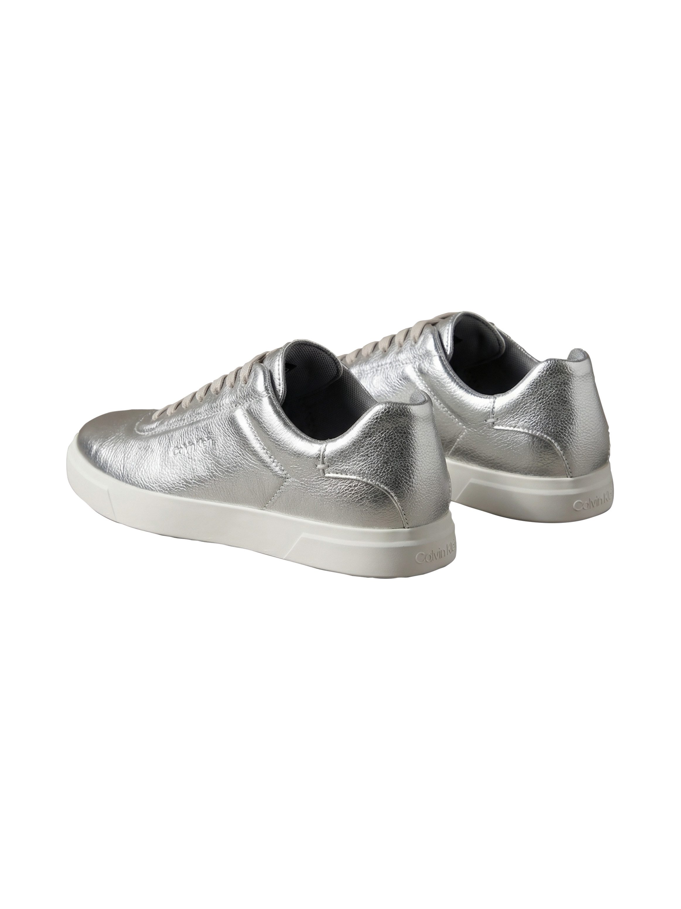 Calvin Klein LOW PRO CUPSOLE OXF LTH MET Plateausneaker Schnürschuh, Halbschuh, Freizeitschuh im Metallic-Look