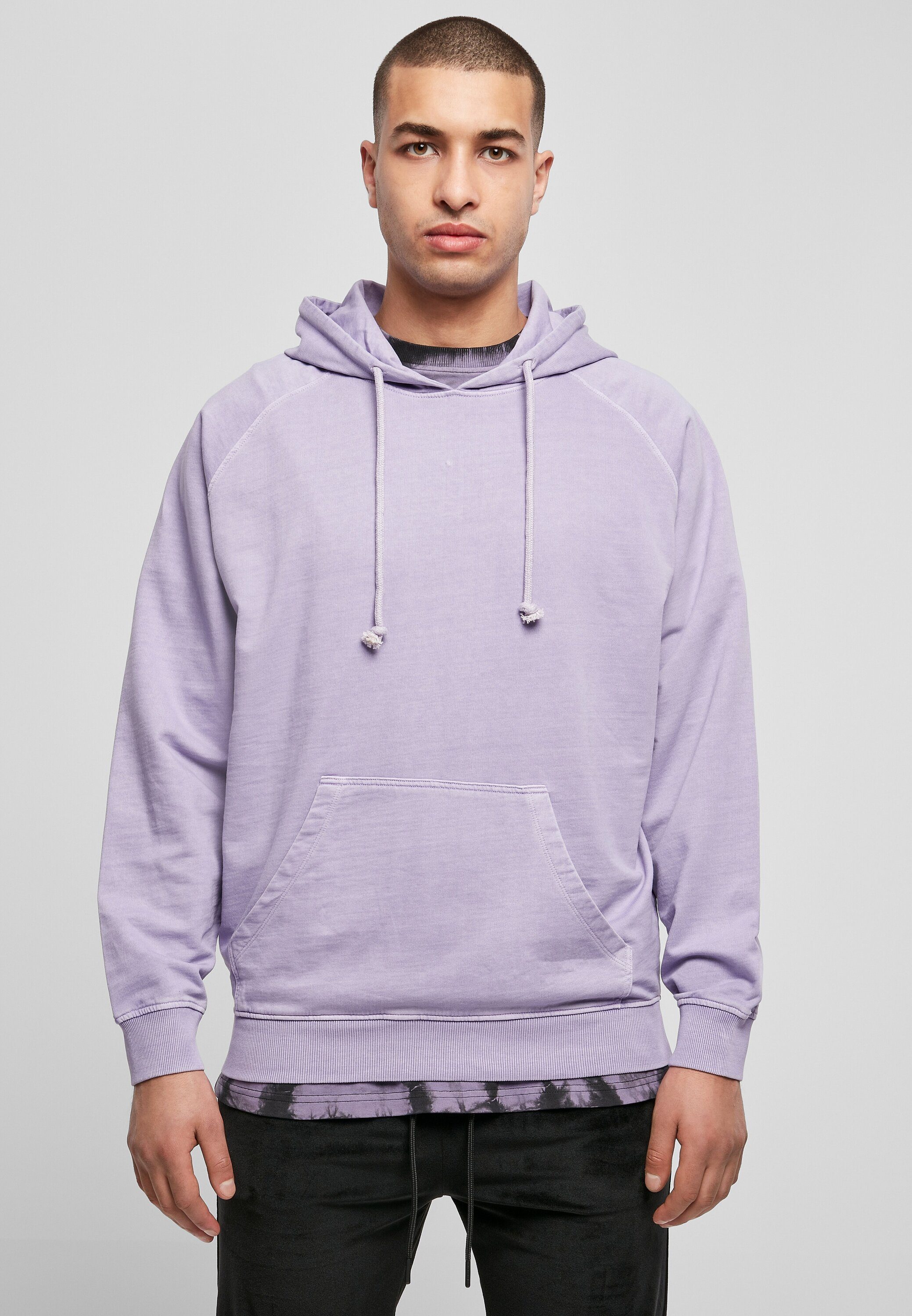 Overdyed Sweater Hoody lavender URBAN (1-tlg) Herren CLASSICS