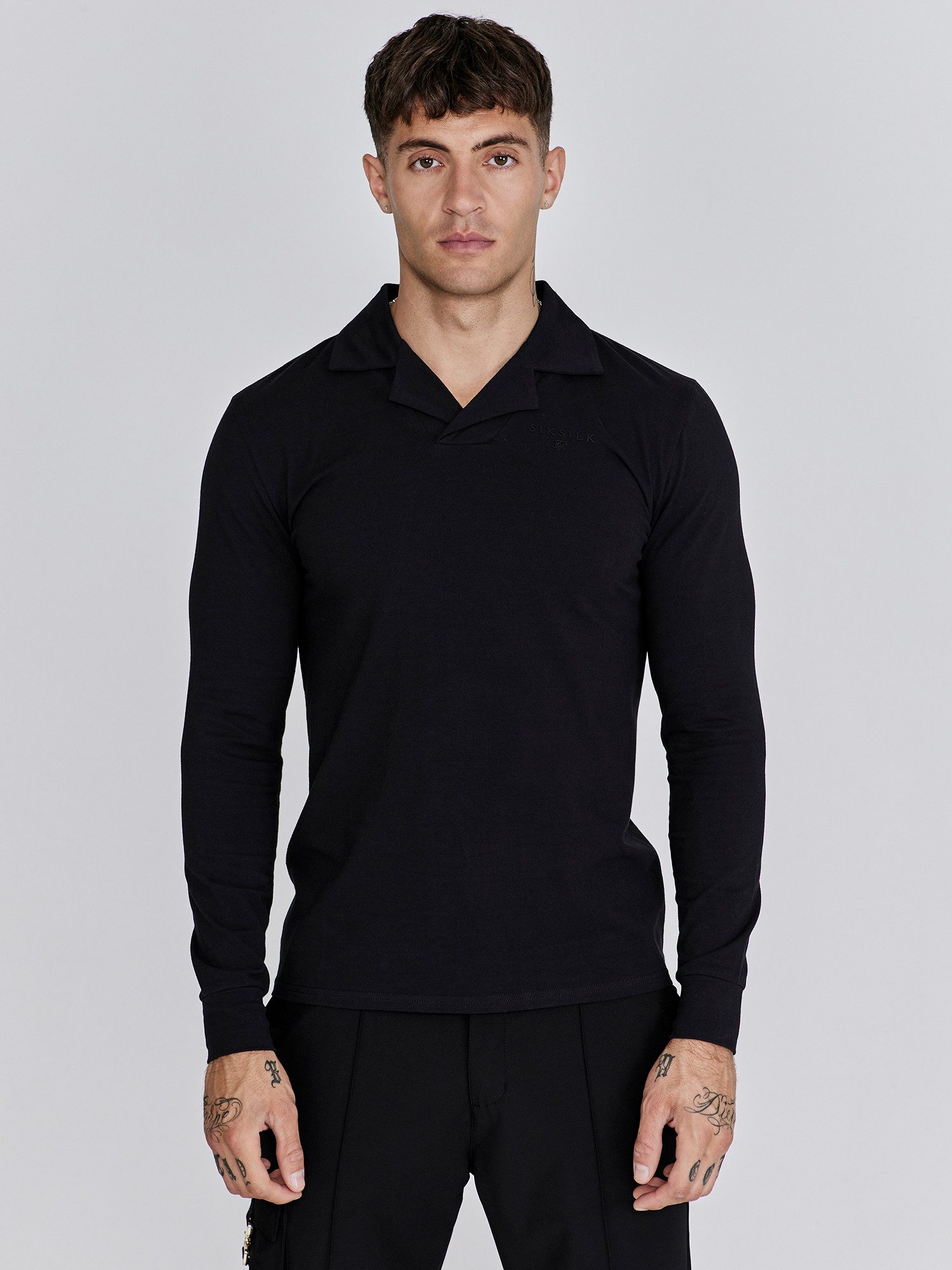 Siksilk Poloshirt SikSilk Herren Schwarzes Smart günstig online kaufen