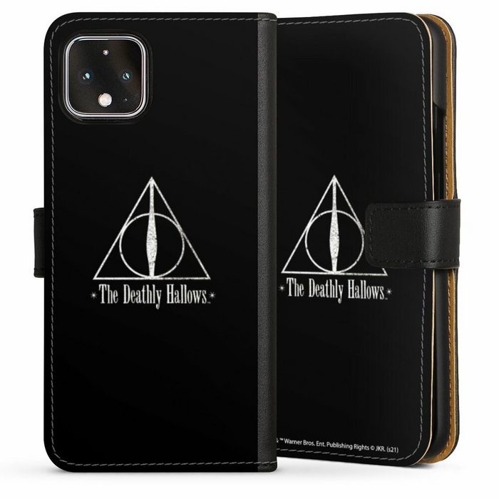 DeinDesign Handyhülle Heiligtümer des Todes Zauberei & Magie Harry Potter Google Pixel 4 Hülle Handy Flip Case Wallet Cover Handytasche Leder