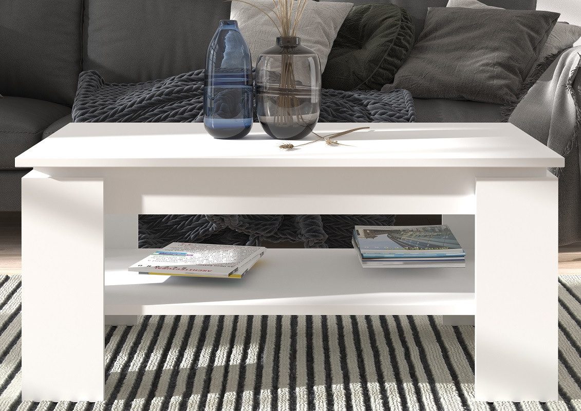 xonox.home Couchtisch Couchtisch Titan, Wohnzimmertisch, weiß (no-Set), Breite 100 cm, Tischplatte aus Holzwerkstoff