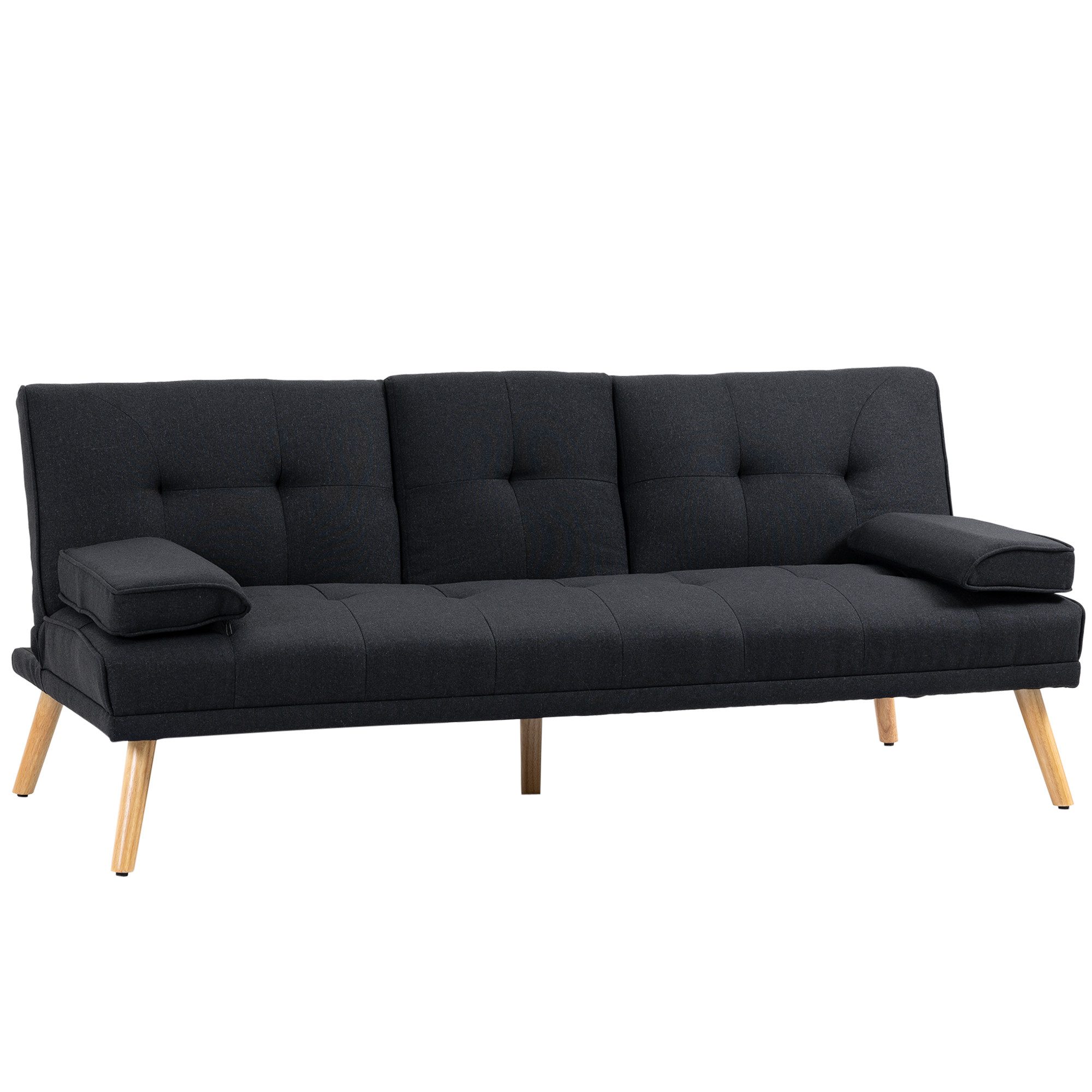 HOMCOM Schlafsofa mit Klappbarem Tisch, Becherhalter, günstig online kaufen